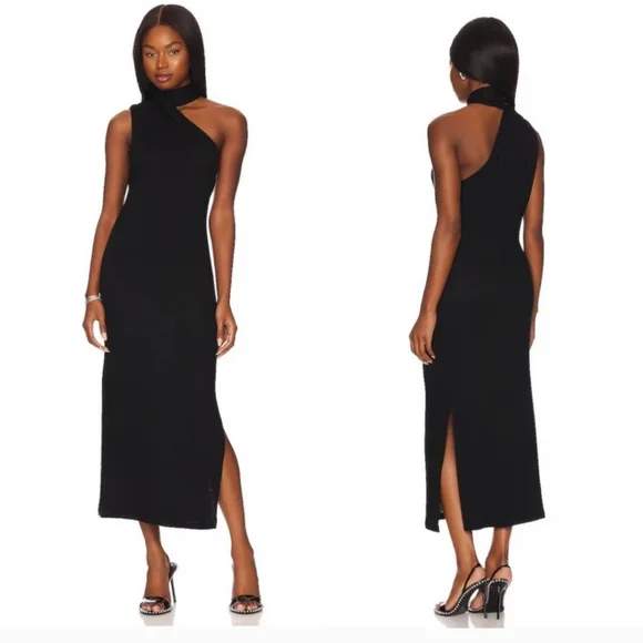 open lace back dress Dressing Up Black One Shoulder Maxi Dress With Open Back Detail  Club L  London
